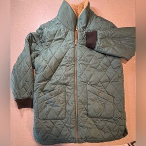Weatherproof Vintage Olive green quilted Sherpa Jacket. SZ L